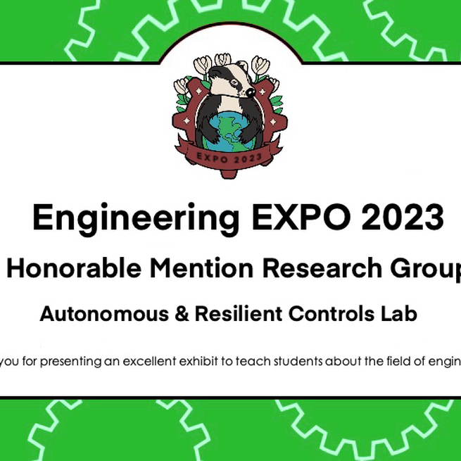 🎉 Our lab received the Honorable Mention Award in the research group category in Engineering Expo 2023