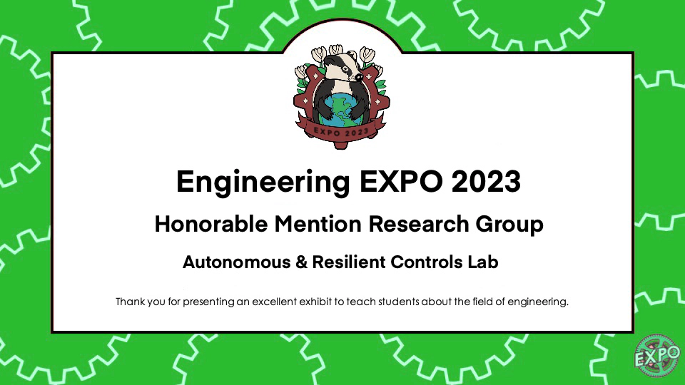 🎉 Our lab received the Honorable Mention Award in the research group category in Engineering Expo 2023